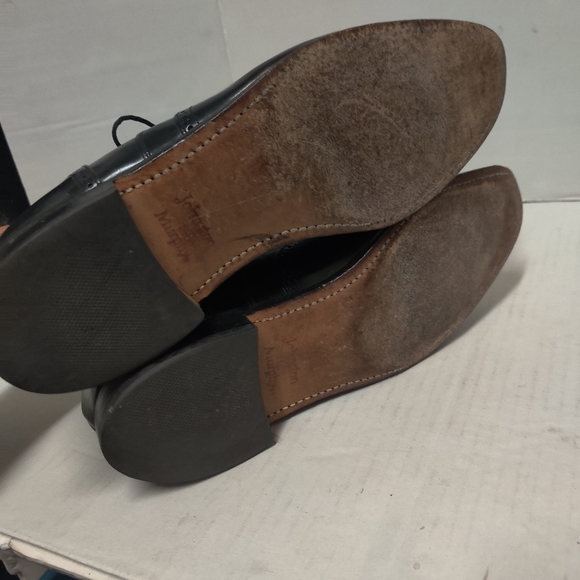Vtg Johnston & Murphy black shoes sz 10 - Picture 5 of 9